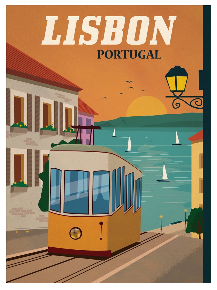 Image of Vintage Lisbon Poster