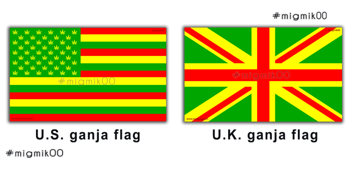 Image of Ganja Flag Stickers