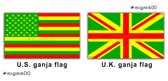 Image of Ganja Flag Stickers