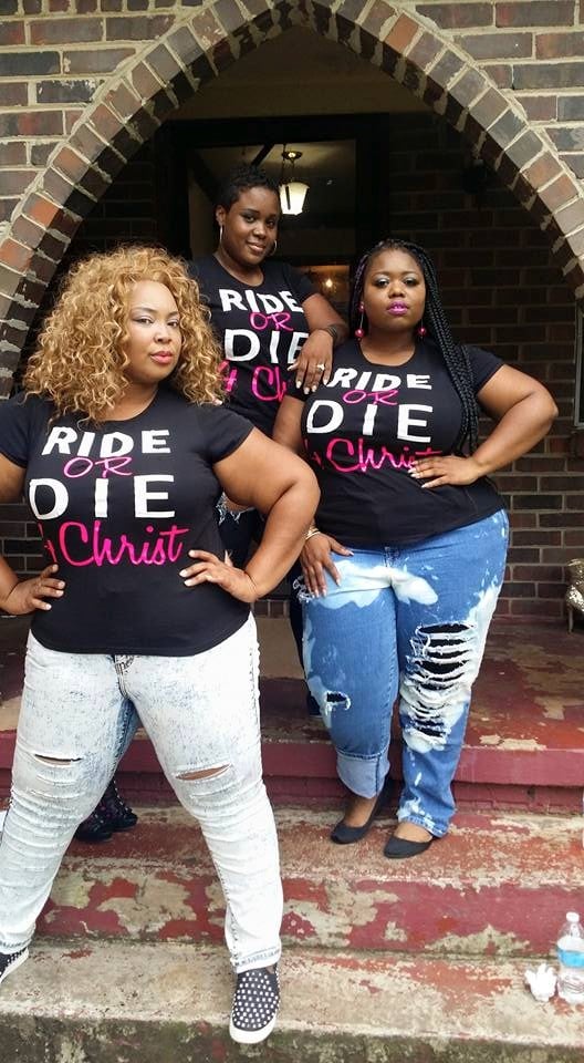 Image of RIDE OR DIE FOR CHRIST SHIRTS