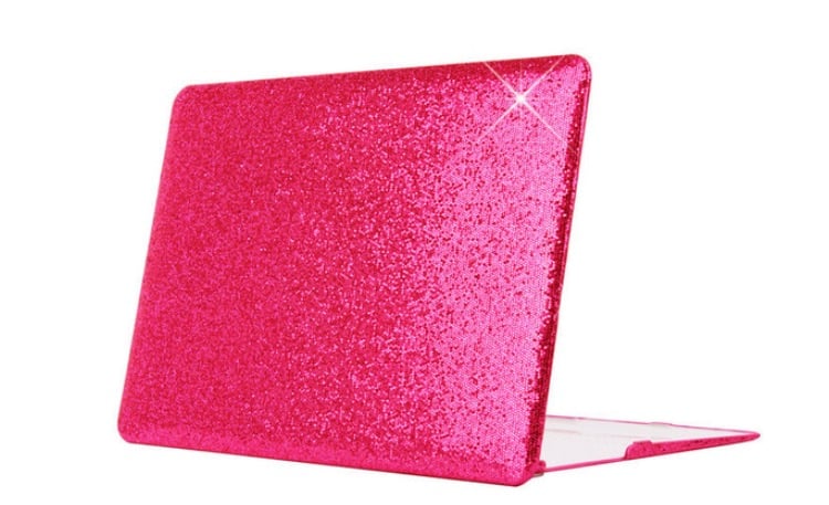 pink glitter laptop