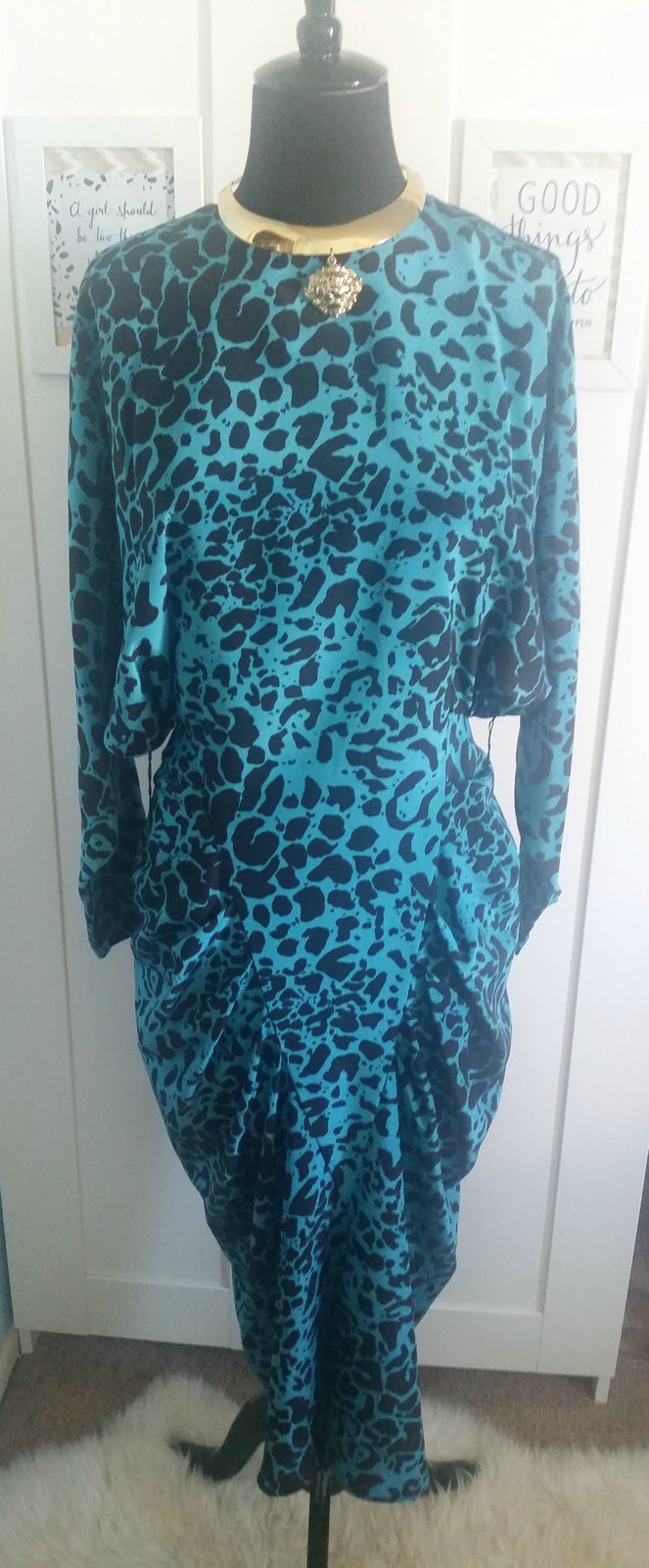 80s leopard hotsell print dress