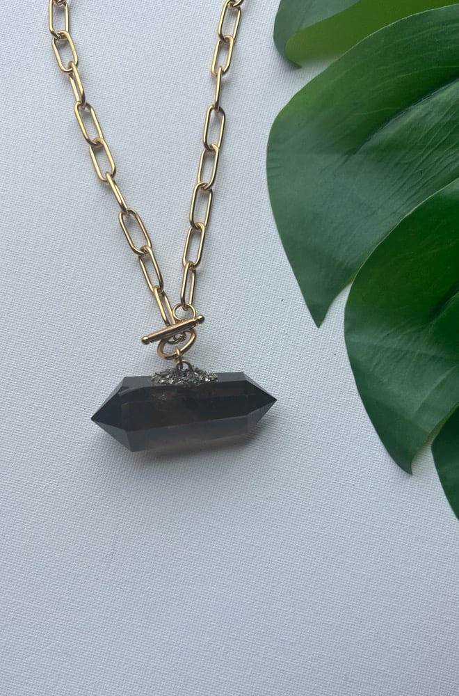 Image of SMOKIE • Smokey Quartz Crystal Necklace