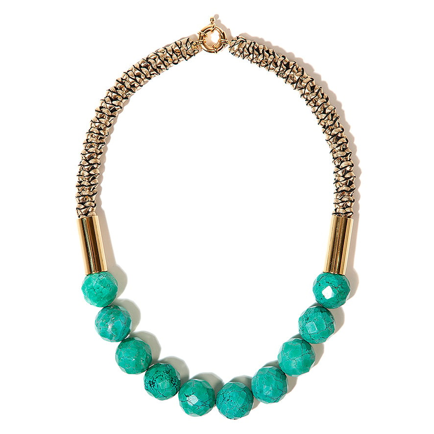 Image of "Oasis" Turquoise  & Gold Neckpiece