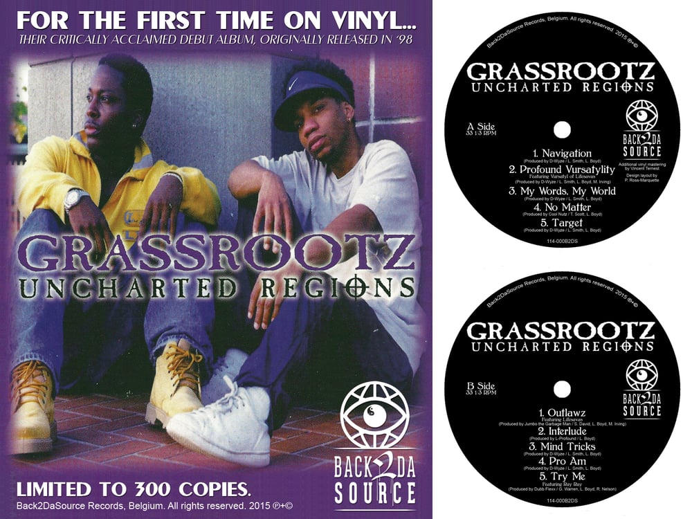 Image of Grassrootz - Uncharted Regions (Album LP, 1998) (SOLD OUT)
