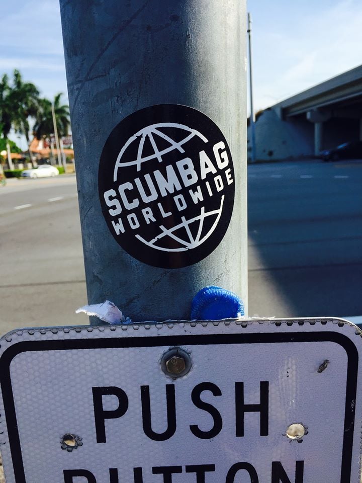Image of Scumbag Worldwide Logo Stickers