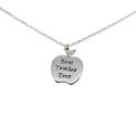 Personalised Sterling Silver Apple Necklace