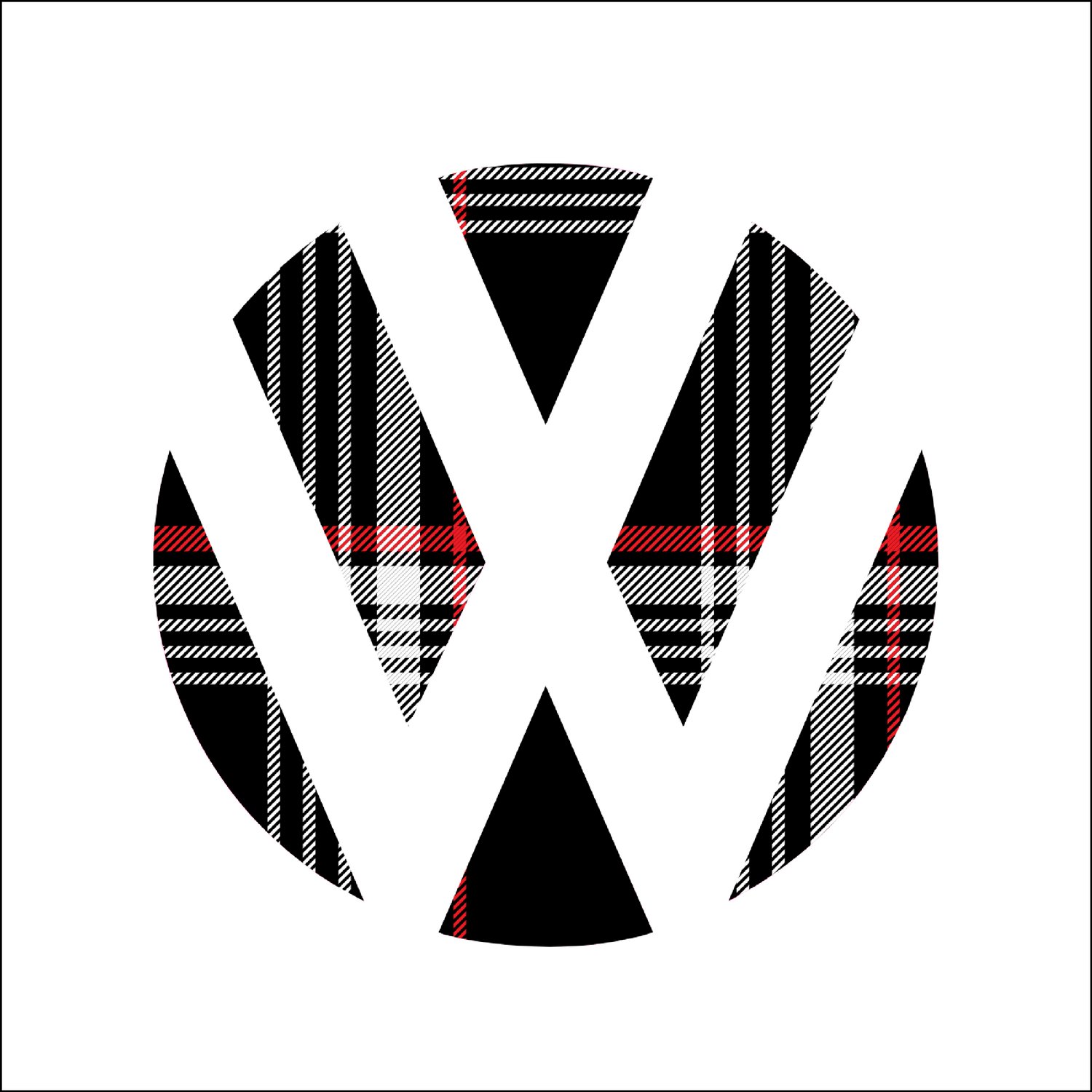 Image of Rear Badge Vinyl - Plaid/Stickerbomb/Carbon Fiber/German Flag fits: MK7 GTI/Golf