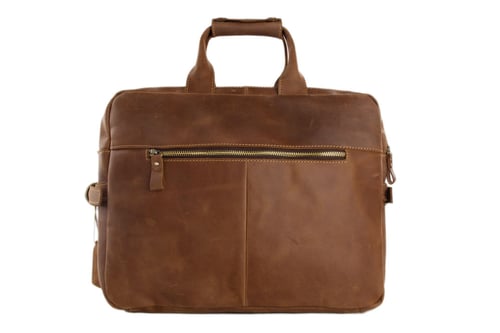Image of Handcrafted Vintage Style Full Grain Calfskin Leather Business Briefcase Men's Laptop Bag 8951
