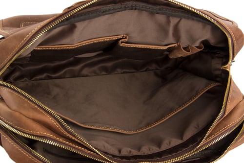 Image of Handcrafted Vintage Style Full Grain Calfskin Leather Business Briefcase Men's Laptop Bag 8951