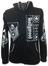 Image 2 of Sargeant Skull Studded Hoodie