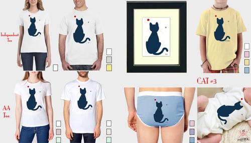 Image of CAT#3 (tee/undie/youth tee/toddler tee/baby onesie/tie/tote bag/apron/print/framed art)