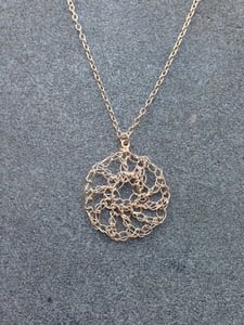 Image of Open pattern necklace - gold fill