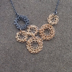 Image of Multi loop necklace - crocheted wire