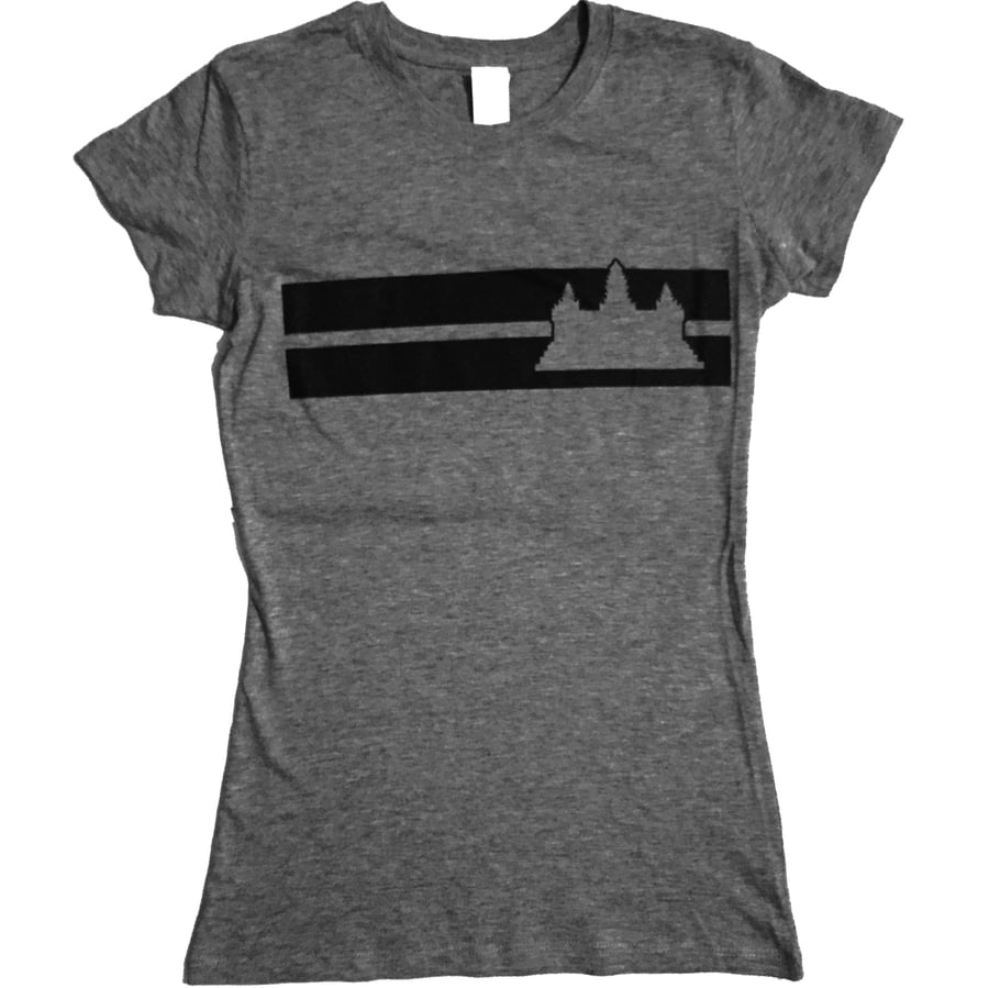 Image of Grey Ladies RC Angkor Wat Doubled Striped Crewneck Tee