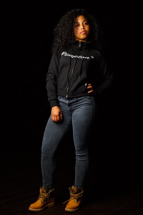 Image of PIMPTON™/CJE White Face Gorilla Zip Up Hoodie (Womens)
