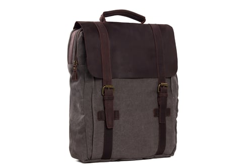 Image of Moshi Hot Sale Canvas Leather Backpack, Waxed Canvas Backpack School Backpack 1820