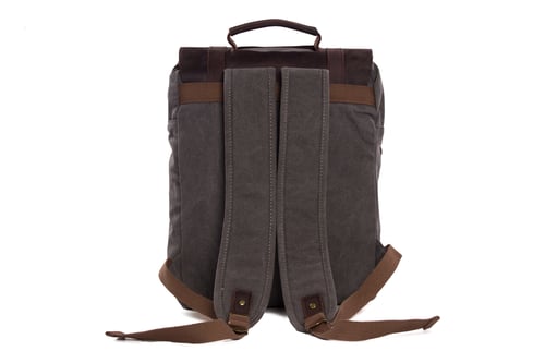 Image of Moshi Hot Sale Canvas Leather Backpack, Waxed Canvas Backpack School Backpack 1820