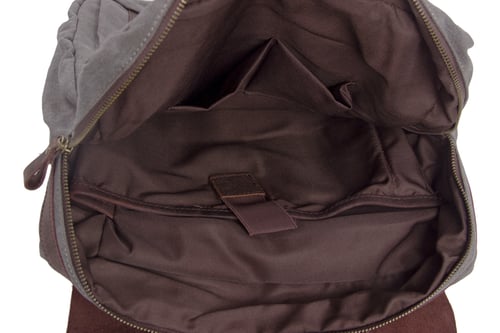 Image of Moshi Hot Sale Canvas Leather Backpack, Waxed Canvas Backpack School Backpack 1820