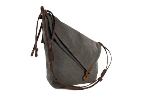 Image of Waxed Canvas Messenger Bag Crossbody Bag Shoulder Bag Satchel Bag 6631