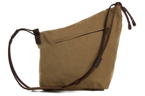 Image of Canvas Leather Messenger Bag, Crossbody Bag Shoulder Bag, Satchel Bag 6631
