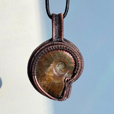 Image of Double-Sided Ammonite Pendant