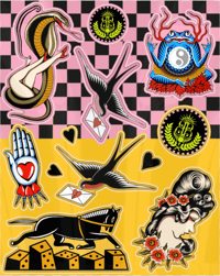 Image 3 of Limited Edition Blue Blood Sticker Pack | Artist Collection