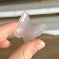 Image 1 of Rose Quartz 3D Butterfly ($12)