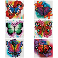 Image 2 of Colorful Butterflies Mini Diamond Painting Kit by Emma Casey