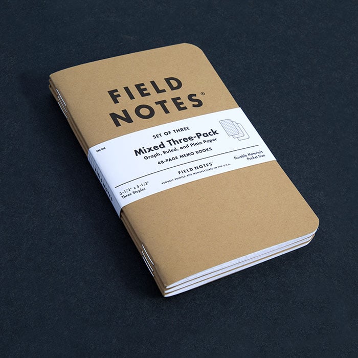 Original Field Notes 3 Pack / Old Church Works - Leather Notebook