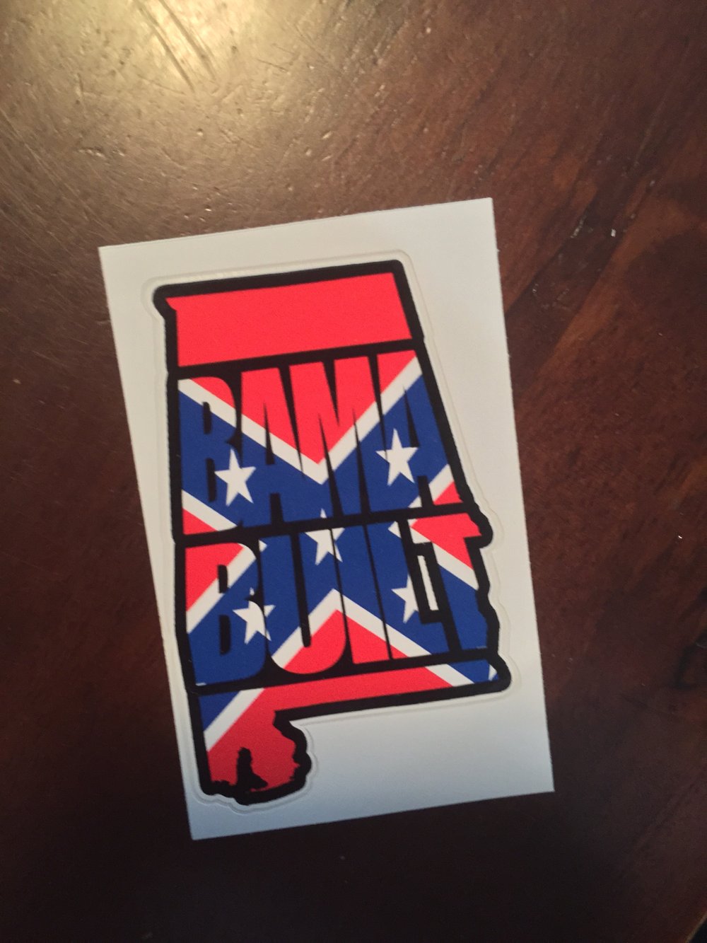 Image of 6x4 BamaBuilt Rebel Flag Decal