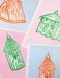 Birdhouse mini-prints