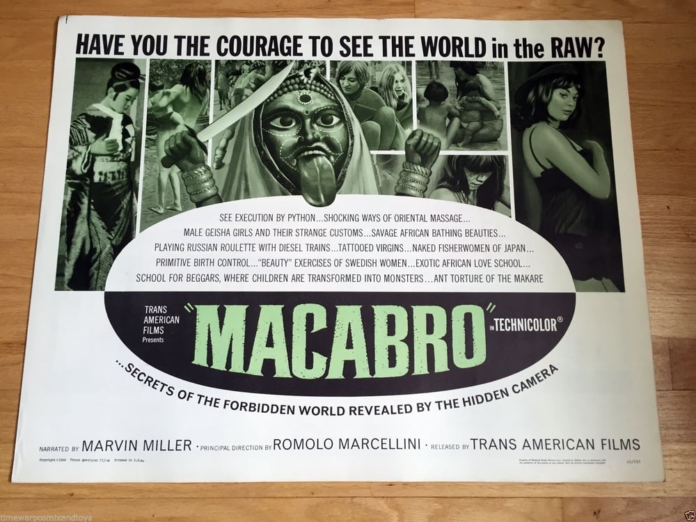 1966 MACABRO Original U.S. Half Sheet Movie Poster