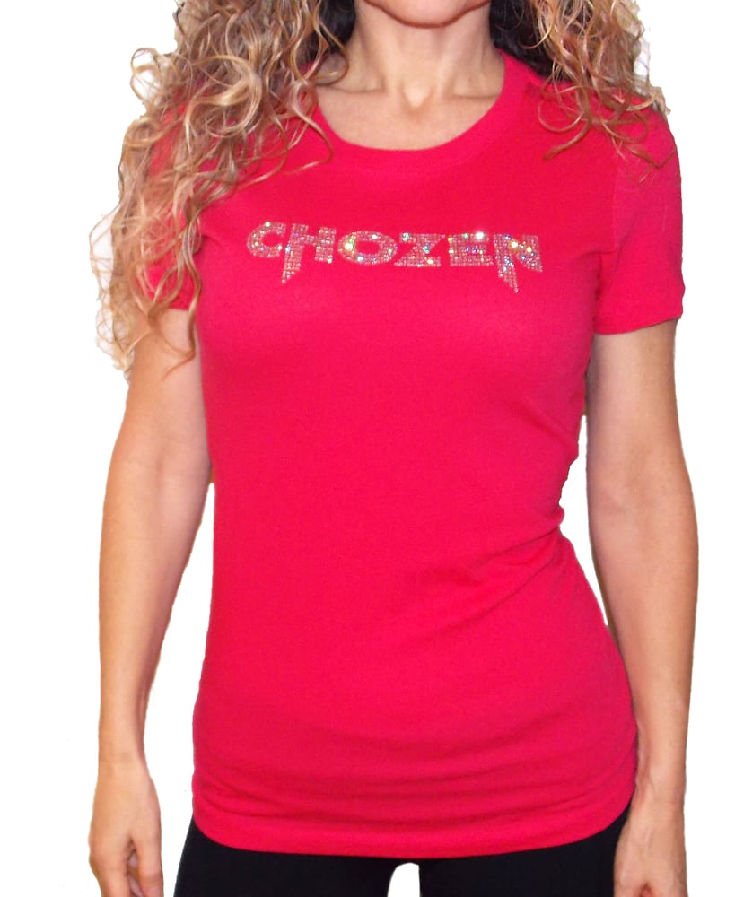 Image of CHOZEN RHINESTONE TEE (pink)