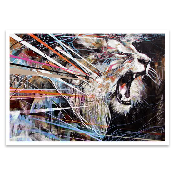 Image of ROARING LION Open Edition Print FREE WORLDWIDE SHIPPING