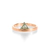 triangle moissanite rose gold engagement ring . R-1