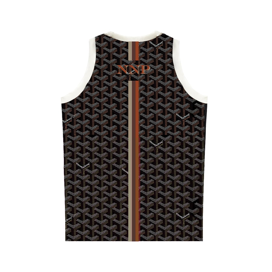 Image of Goyard "Inspired" Basketball Jersey - Black.