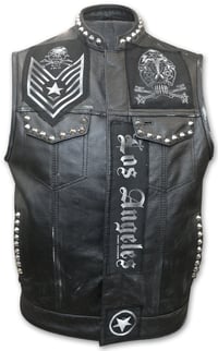 Image 2 of MV Leather Sergeant at Arms Vest