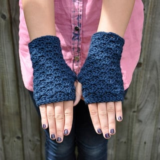 Image of PATTERN ONLY (PDF File) - Chunky Merino and Cashmere Fingerless Gloves