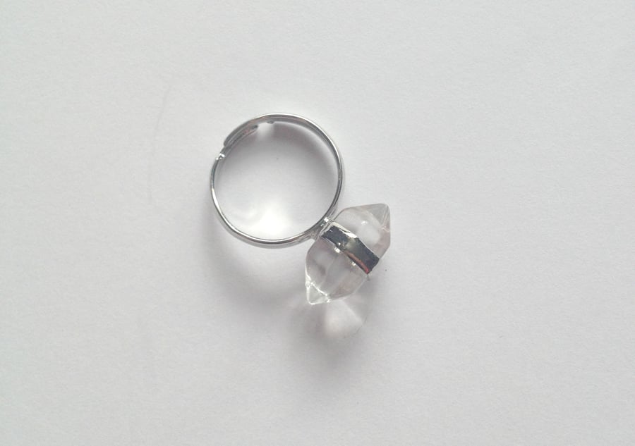 Image of Clear Quartz Prism Ring