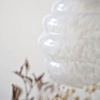 Image 4 of Baladeuse en verre de Clichy blanc -