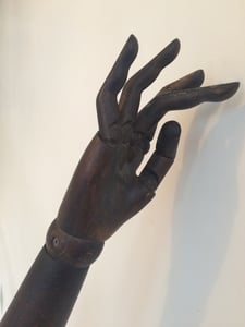 Image of Articulated artistic wooden arm