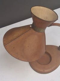 Image 2 of Leather Desk Lamp in the style of Jacques Adnet