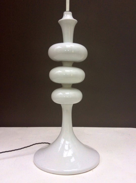 Image of "TV Tower" Lamp Base of White Ceramic