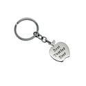 Personalised Sterling Silver Apple Key Chain