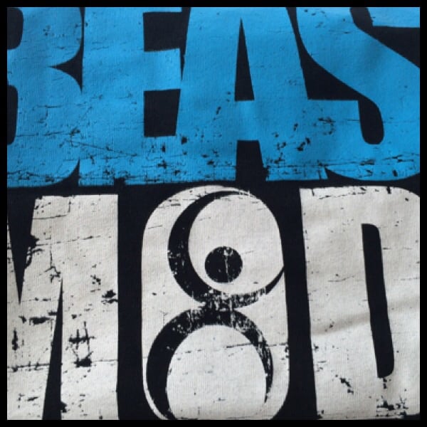 Image of BEAST MODE T Shirt Blue/White/Black