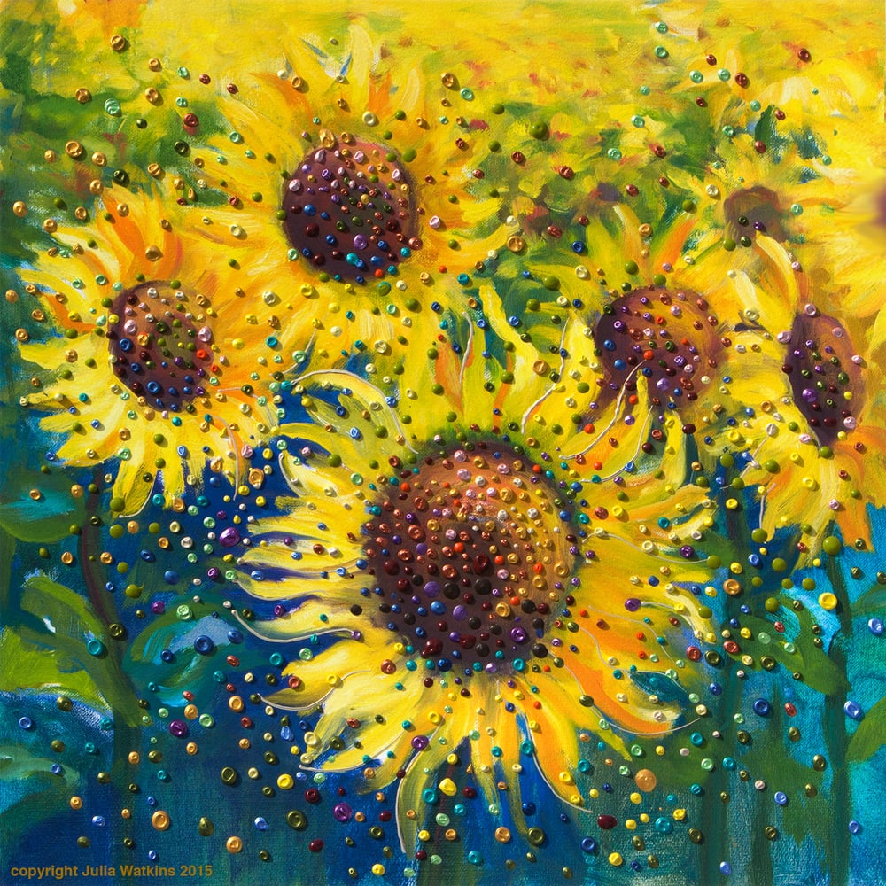 Image of Sunflower Life-Joy Energy Painting - Gicleee Print - Feel happy today