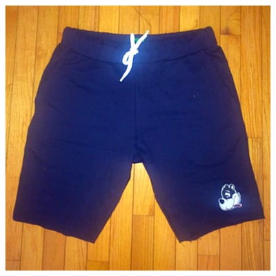 Image of Loudlife Louie embroidery cutoff Sweatshorts (Navy)