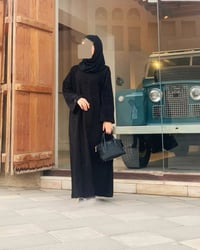 Image 3 of Black Corduroy Abaya