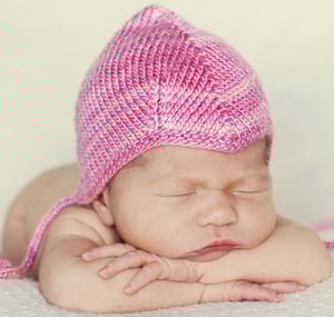 Image of CUSTOM ORDER: newborn silk pilot cap in PETAL PINK